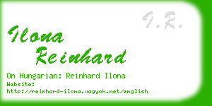ilona reinhard business card